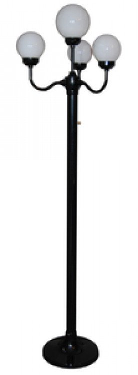 Tent Lighting - 4-Globe Black Floor Lamp