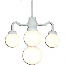 4 Globe Chandelier Light White