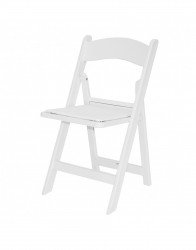 White Garden Padded Folding Chair