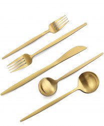 Matte Gold Silverware