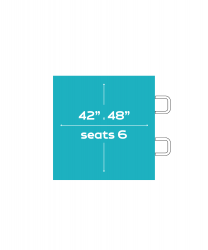 4'x42 Rectangle Table (Seats 8 People)