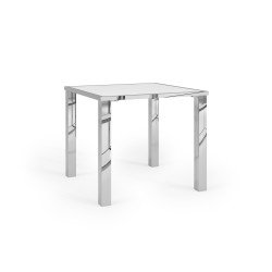 Bowery Table - Stainless - Polished Legs (36 X 36)