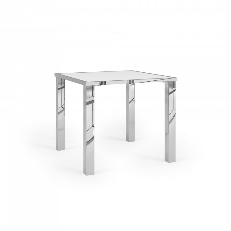 Bowery Table - Stainless - Polished Legs (36 X 36)