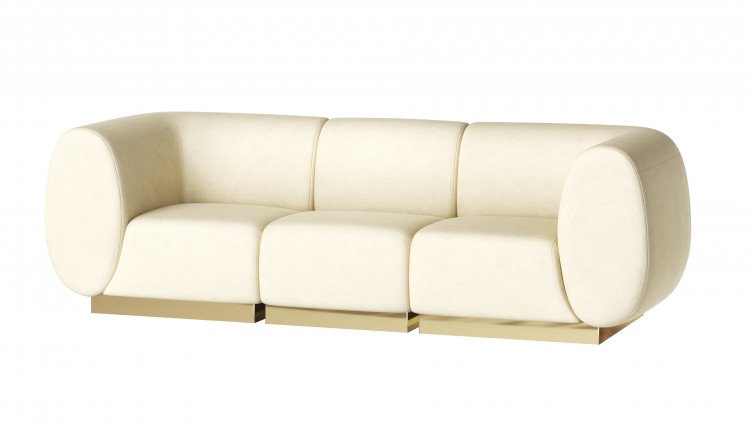 Colette Sofa - Ivory Velvet