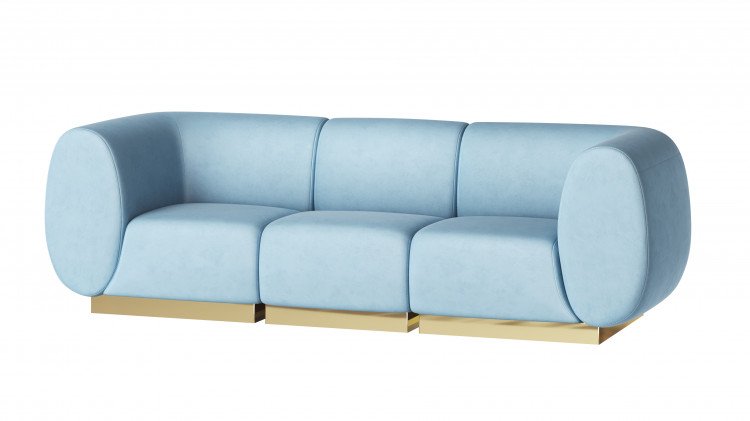 Colette Sofa - Rain Velvet