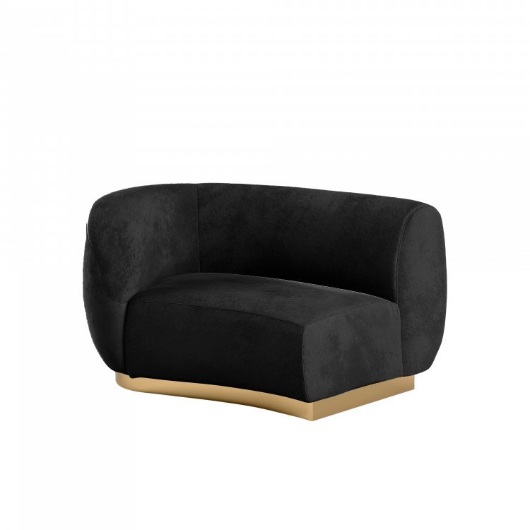 Colette Cascade Left - Black Velvet