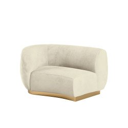 Colette Cascade Right - Ivory Velvet