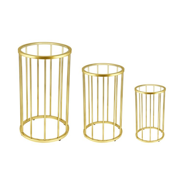 Gold Wire Display Pedestal - 3 piece set