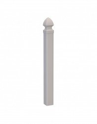 Portable Vinyl Picket Fence Post - White