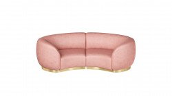 Colette Cascade Loveseat - Blush Velvet