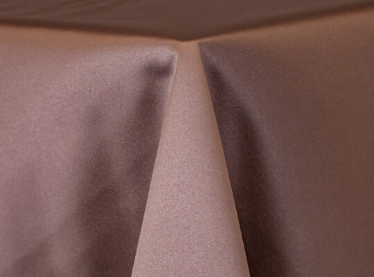 Taupe Lamour Matte Satin Linen