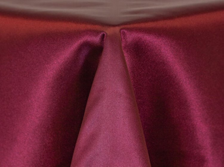 Burgundy Poly Satin Linen