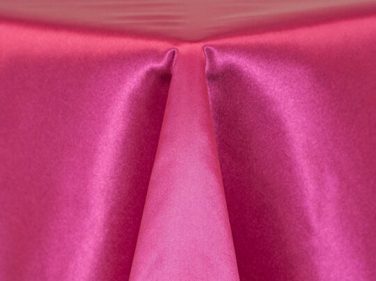 Hot Pink Poly Satin Linen