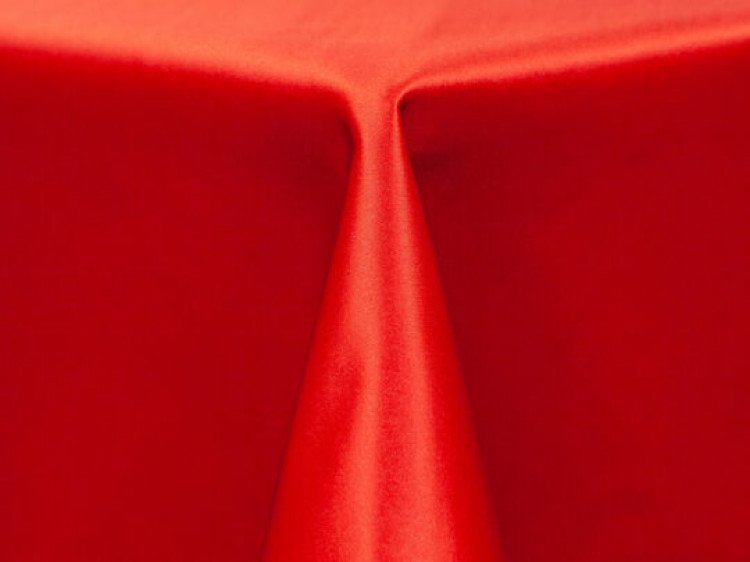 Red Poly Satin Linen