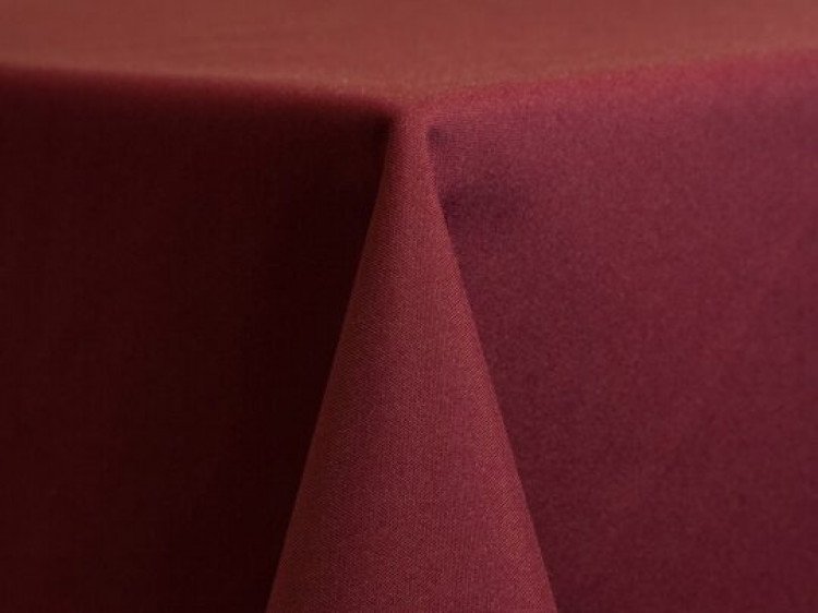 Burgundy Polyester Linen