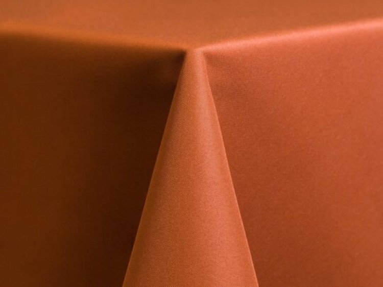 Burnt Orange Polyester Linen