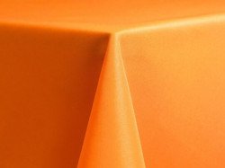 Neon Tangerine Polyester Linen