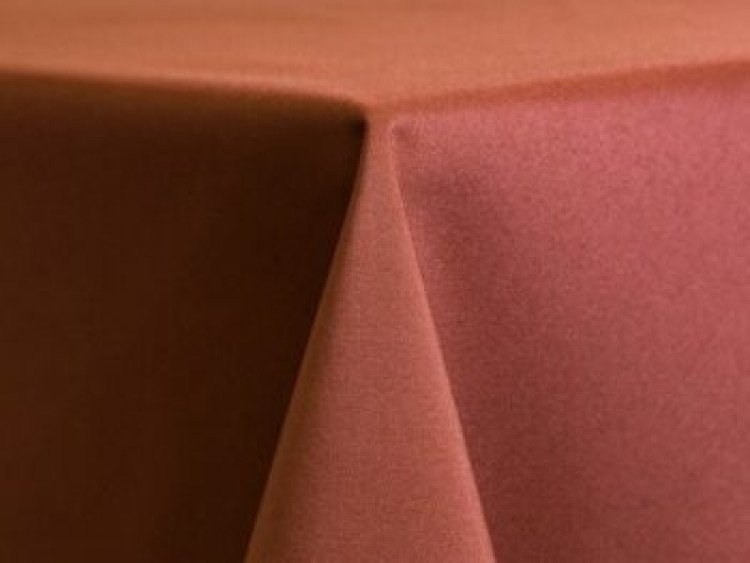 Terra Cotta Polyester Linen