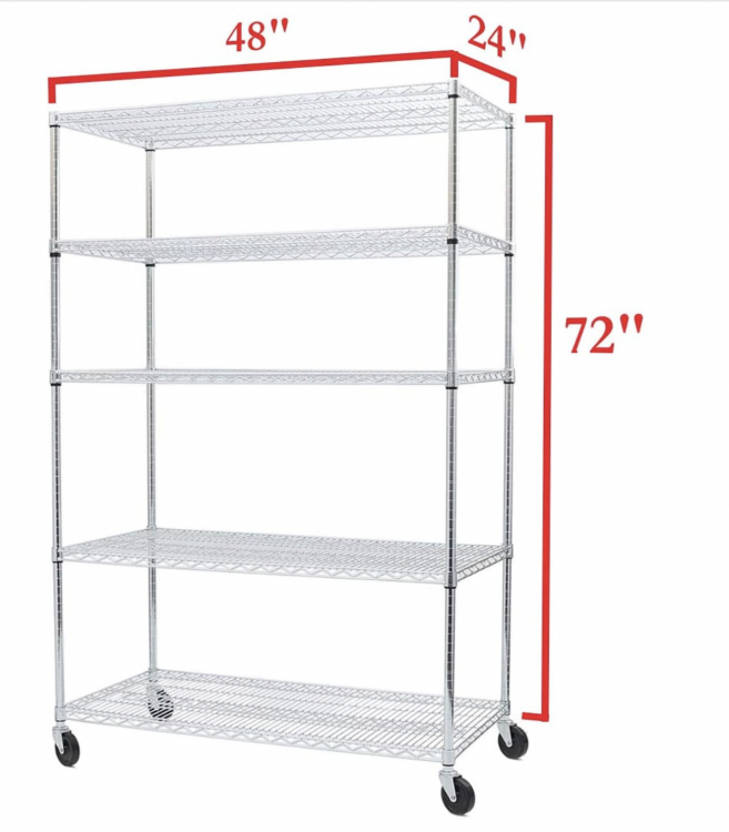 Steel Wire Rack Storage Unit 48 W x 24 D