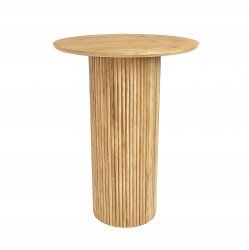 Natural Wood Fluted Highboy Airport Table