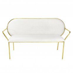 Gold Dora Loveseat Bench