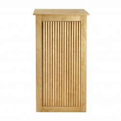 Natural Wood Ribbed Pedestal