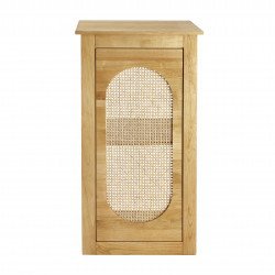 Natural Wood Rattan Pedestal