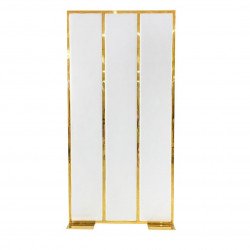 Room Divider White Gold Trim