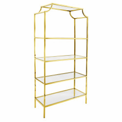 A120Rental Shelf201 2 1697210935 4 Gold Draped Arch Display Shelf - 3 Piece Set