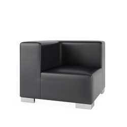 Mondrian Corner - Black Faux Leather