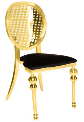 Gold Evelyn Chair Black