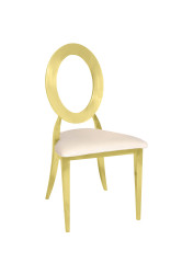 Gold Carli Chair Ivory