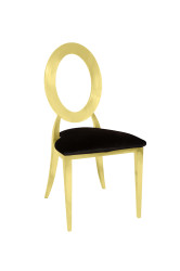 Gold Carli Chair Black