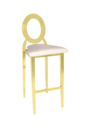 Gold Carli Barstool Ivory