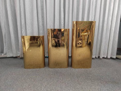 PHOTO 2023 07 25 14 22 17 2 1690335792 big 1692766620 1 Gold Oblong Pedestal Display - 3 Piece Set (30"-36"42")