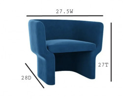 Cachet Club Chair - Sapphire Velvet Skin