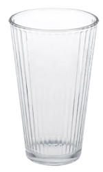 Ribbed Glass 16 oz (25 Per Rack)