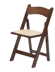 Fruitwood Garden Padded Folding Chair