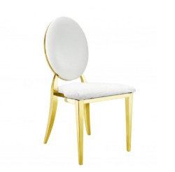 Gold Bella Chair Ivory