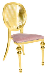 Gold Evelyn Chair Blush