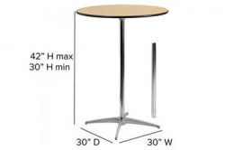 cocktail table 1700601892 30" Airport Highboy Table