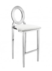 stainless Carli Barstool Ivory