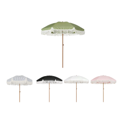 AMMSUN 7ft Patio Umbrella with Fringe Outdoor Tassel Umbrell