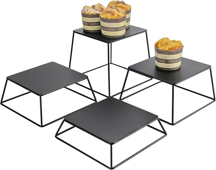 Dessert Table Risers Display Stands Food display Black Metal Dessert Table Risers Display Stands Food display Black Metal