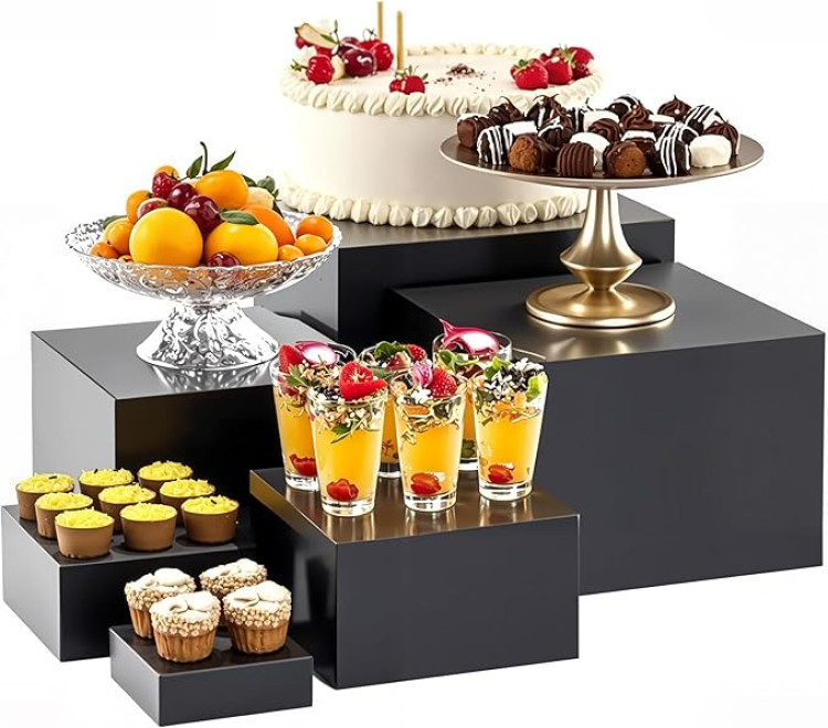 ihomecooker Metal Buffet Risers, 6PCS Food Risers for Buffet ihomecooker Metal Buffet Risers, 6PCS Food Risers for Buffet