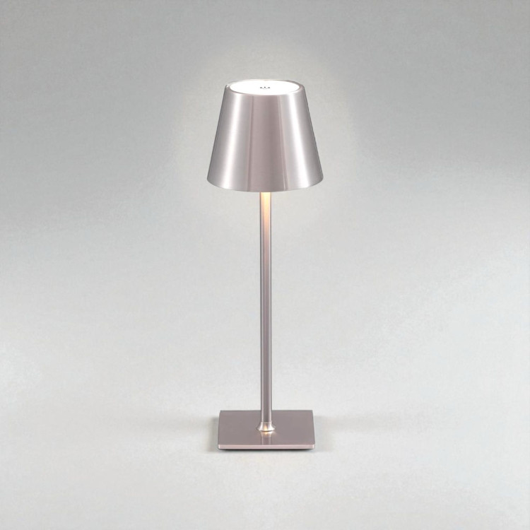 Silver Cordless Rechargeable Table Lamp  (Set of 4)
