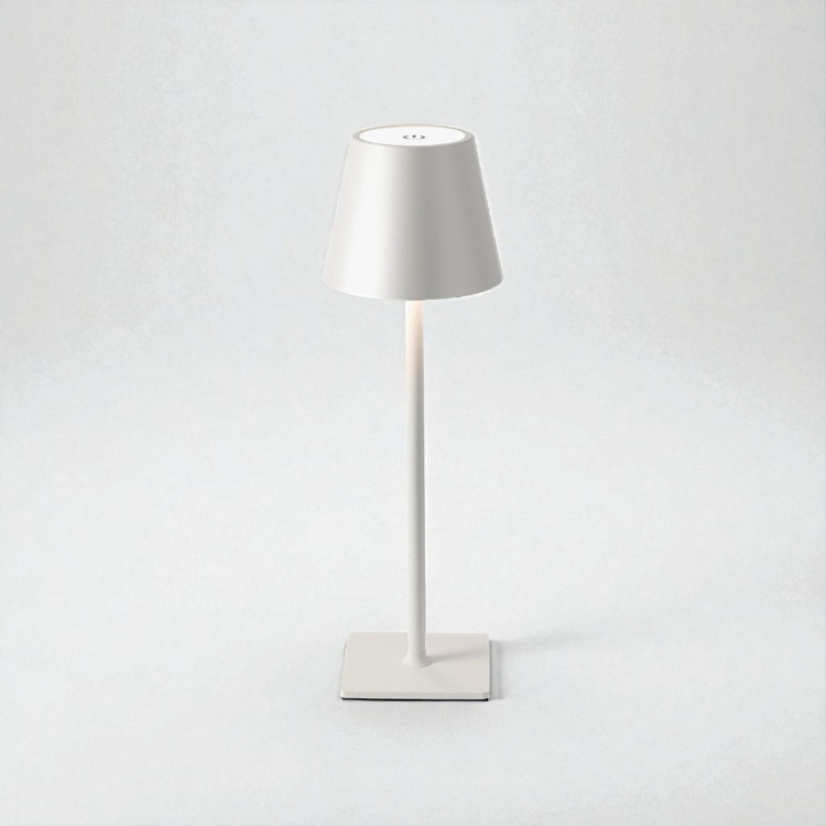 White Cordless Rechargeable Table Lamp  (Set of 4)