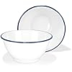 Blue20rim20salad202 1757522701 White W Blue Rim Metal 4 quart Round Salad Bowl