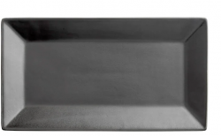 Black Matt  China Platter 11.5 x 6.25 Black Matt  China Platter 11.5 x 6.25