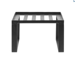 Black Wrought Iron Square Slatted Top Display Riser  9 1/4 x 9 1/4 x 6H